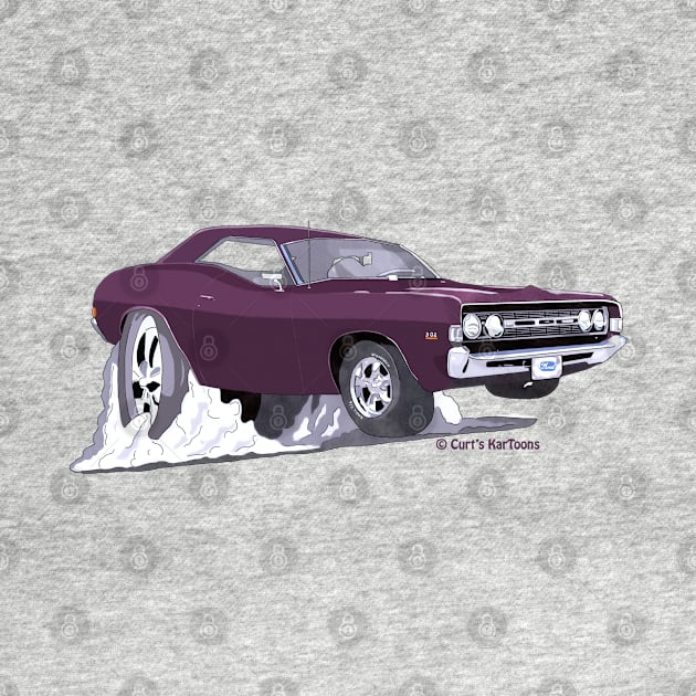 Purple car by curtskartoons